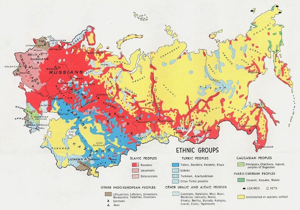 Ethnic Groups In Russia Map Ethnic Groups In Russia Map