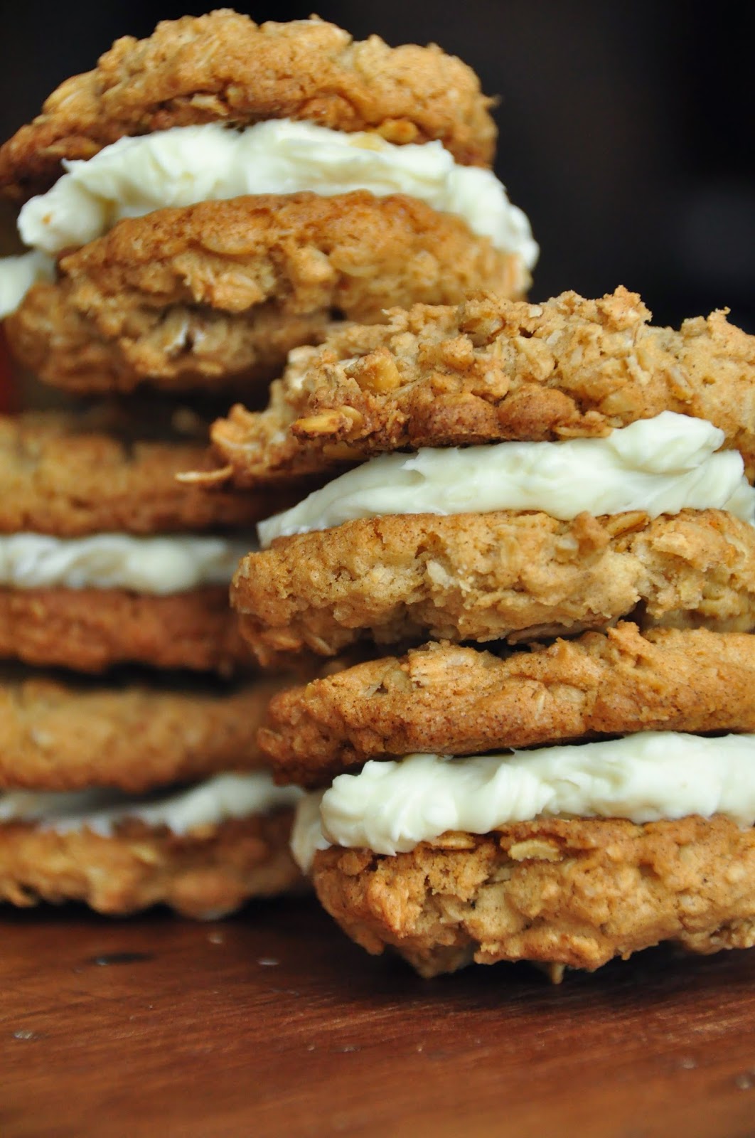 Bite Me Oatmeal Cream Pies with Ginger Cream