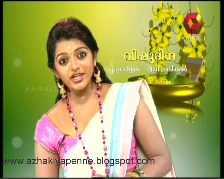 Asianet Comedy Express Anchor MEERA in set saree Stills-2