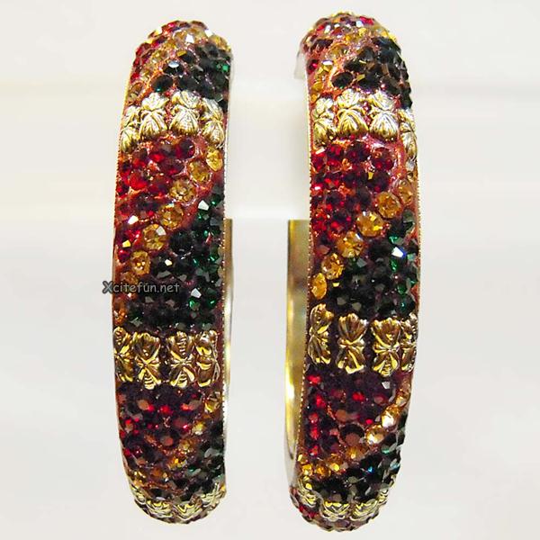 Glittering Diamante Occasion Weeding Bangles