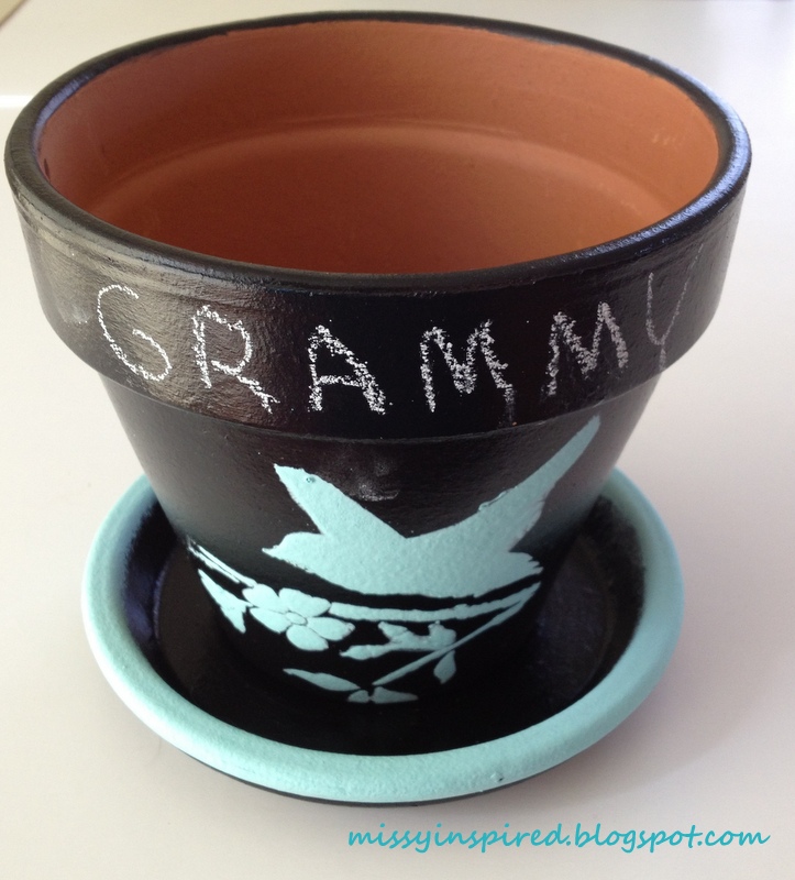 Missy Inspired Spring ChalkBird Flower Pots