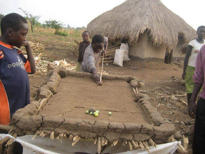 billiards board in village
