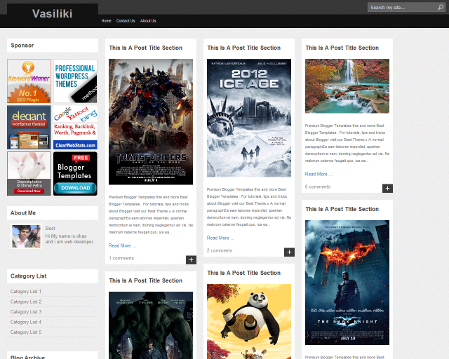 Poetry Blog Templates