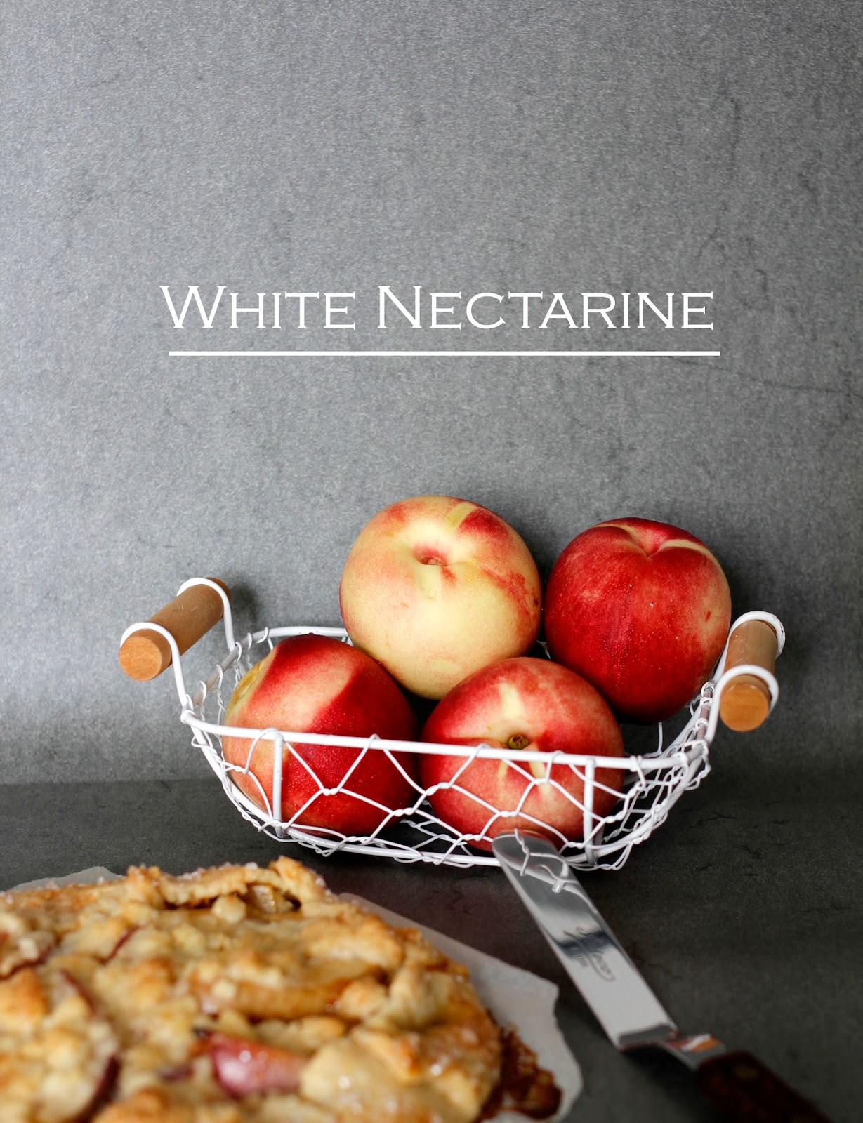 In Cookie Haven White Nectarine Crumble and Almond Galette