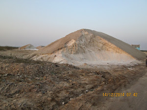 Salt stored in pyramid formation in JINJUWADA village.