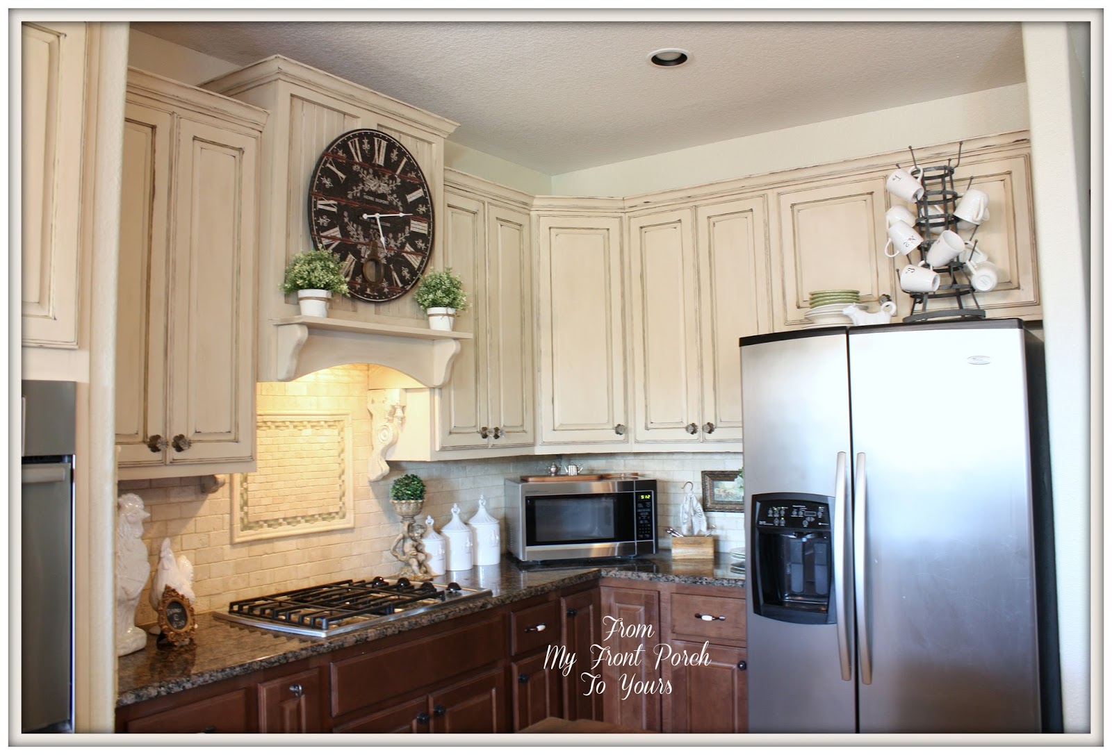 two tone kitchen cabinets chalk paint from my front porch to yours farmhouse diy kitchen makeover two tone kitchen cabinets chalk paint from my front porch to yours farmhouse diy kitchen makeover
