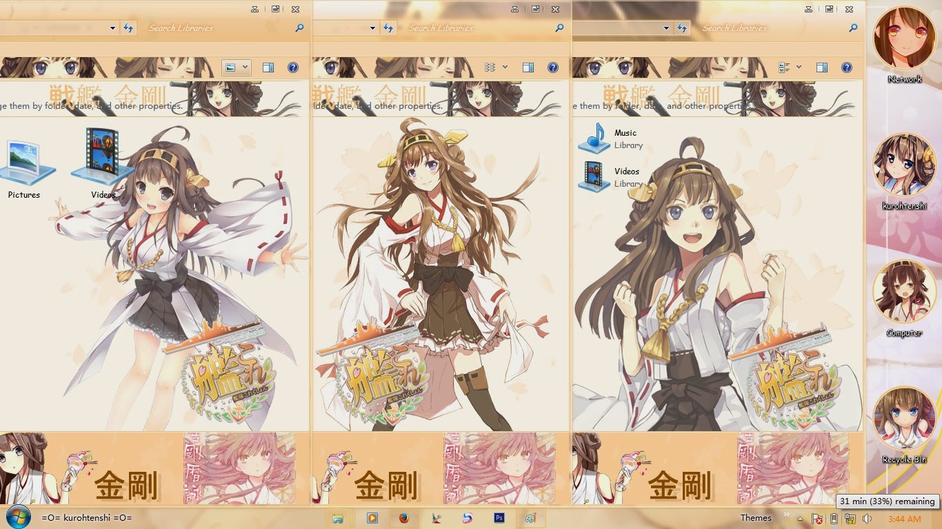 Tema Kantai Collection - Kongou Windows 7 By Kurohtenshi Tema Kantai Collection - Kongou Windows 7 By Kurohtenshi