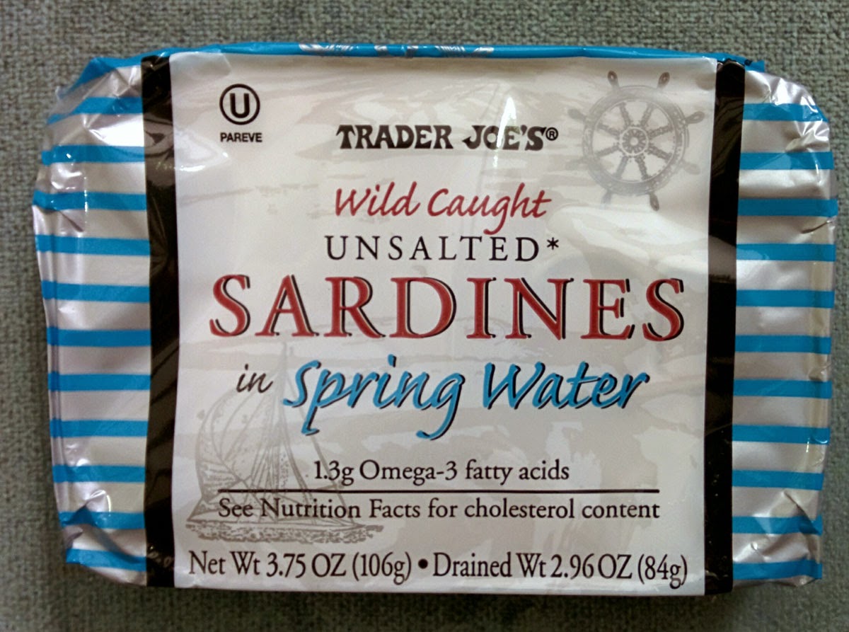 Trader Joe's Nutrition Labels Trader Joe's Wild Caught Unsalted Sardines in Spring Water