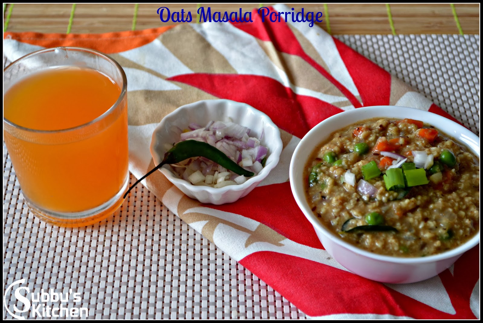 Vegetable Masala Oats Porridge Vegetable Masala Oats Porridge