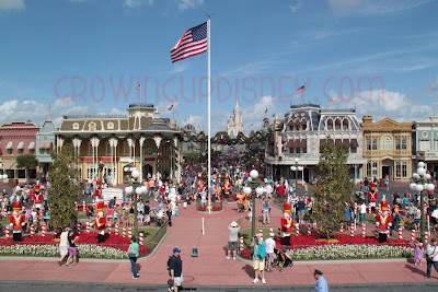 Christmas decorations at Magic Kingdom