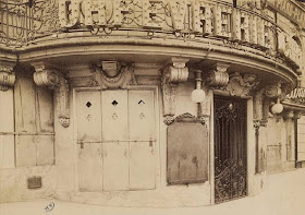 Balcon du pavillon de Hanovre à Paris vers 1900, photo de Atget