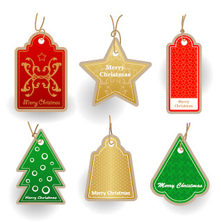 クリスマス・セールのお洒落なディスカント タグ christmas sales discount tag vector イラスト素材4
