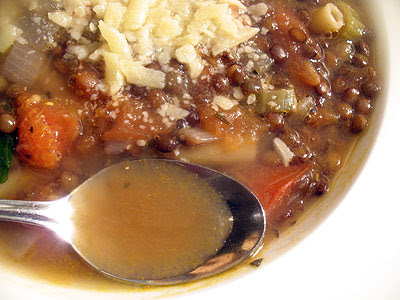puy lentil and tomato soup