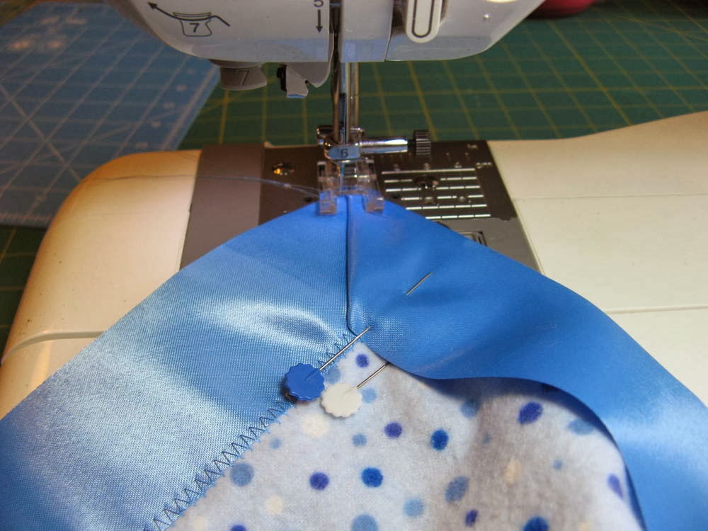 Stitching With 2 Strings Tutorial Satin Binding on a Baby Blanket