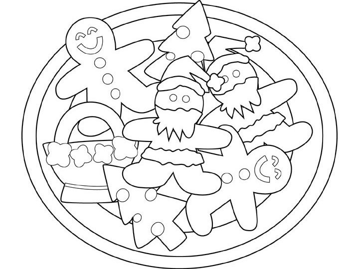 Christmas Cookies Coloring Pages title=