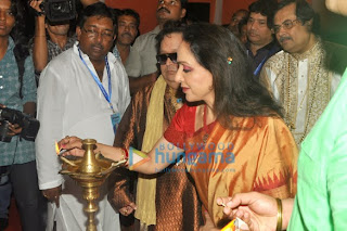 Actress Hema Malini at Shree Kali durga puja event