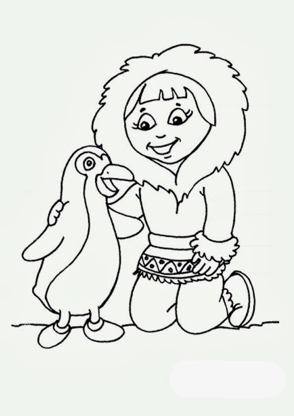 Maestra de Primaria: Dibujos de esquimales para colorear o imprimir