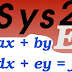 Sys2E. Sistemas de 2 ecuaciones lineales paso a paso