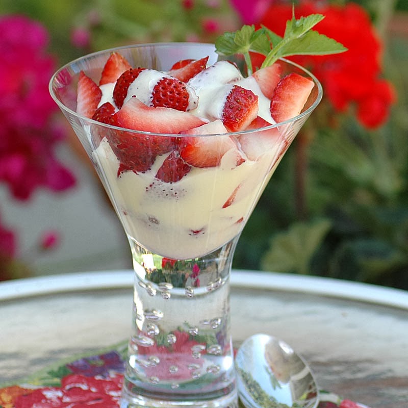 Savoring Time in the Kitchen Strawberries with Zabaglione