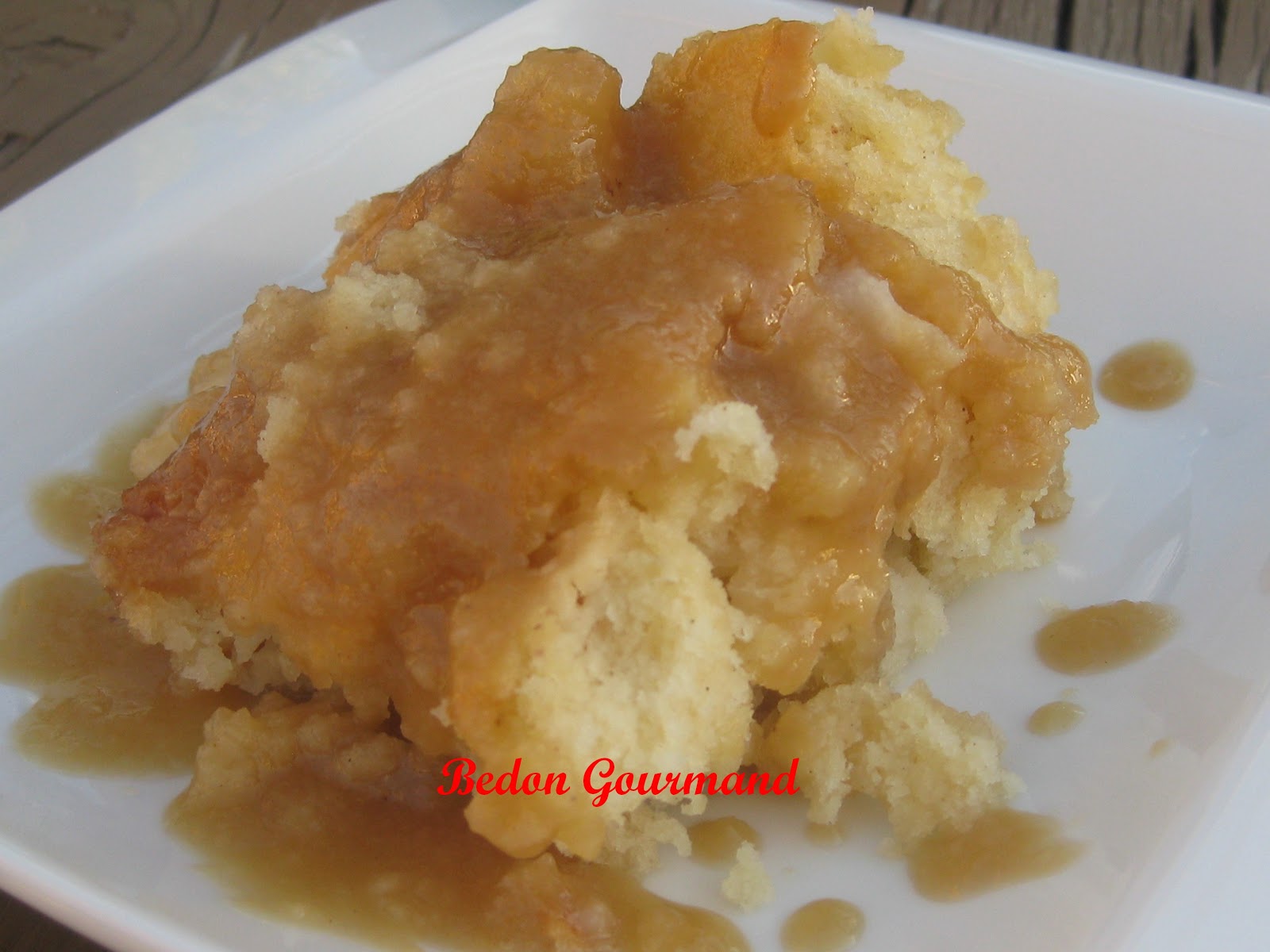 Pouding chômeur aux pommes et à l'érable Bedon Gourmand
