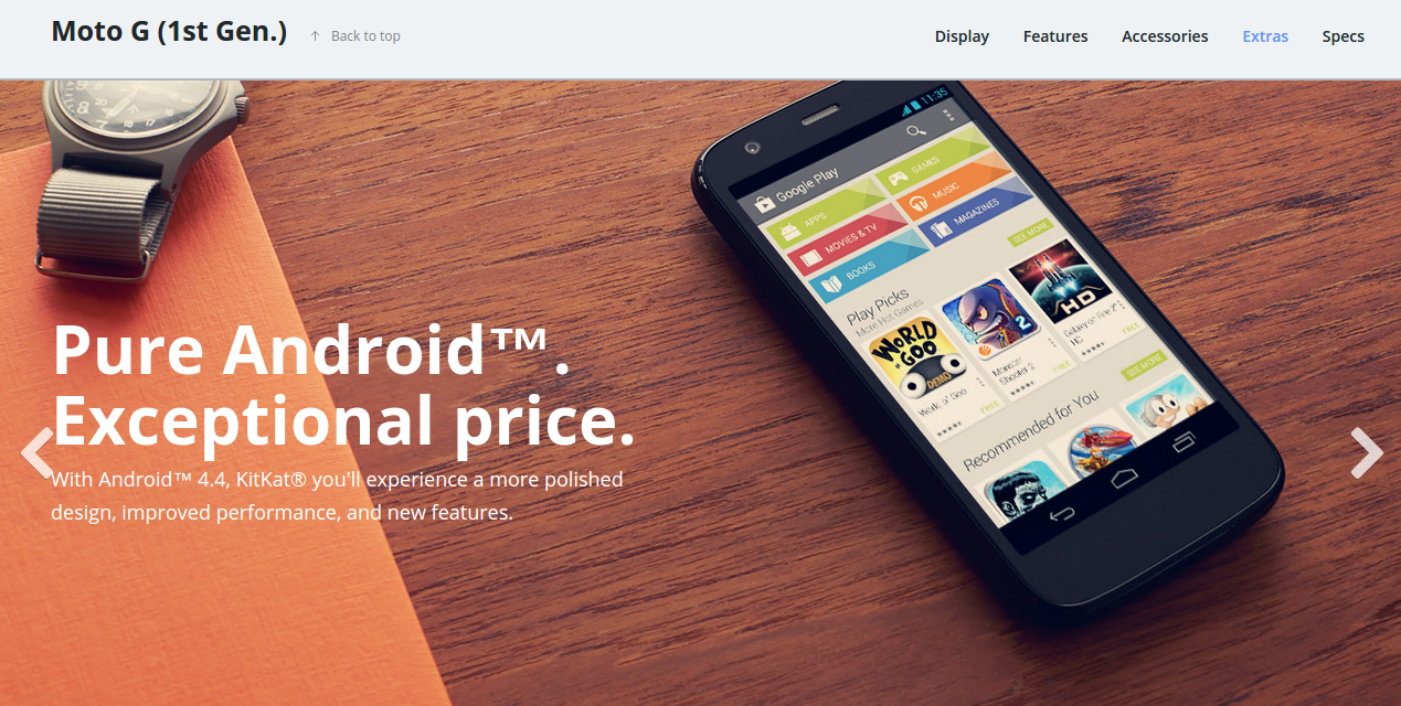 Motorola Moto G Android Kitkat update Motorola Moto G Updated Android Lollipop XT1033