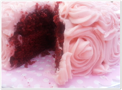 Red Velvet Rose Cake 1