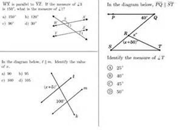 Types Of Angles In Parallel Lines Types Of Angles In Parallel Lines