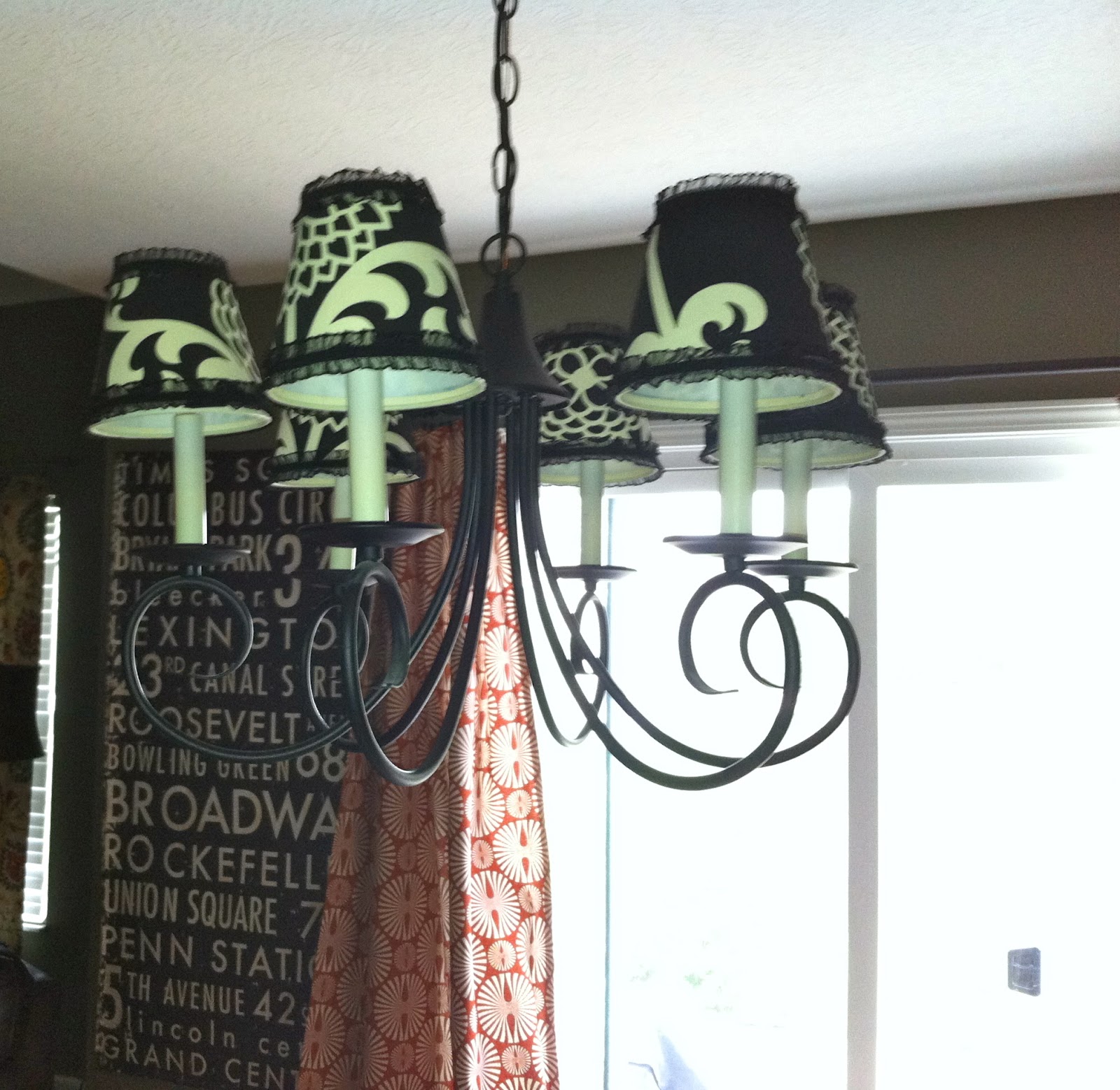 expressive style DIY Fabric Covered Chandelier Shades