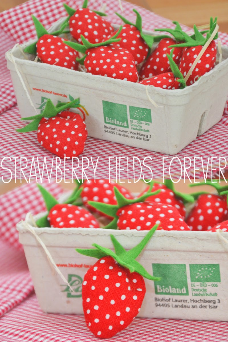 GeschmeideReich: DIY: Erdbeeren für den Kaufmannsladen nähen
