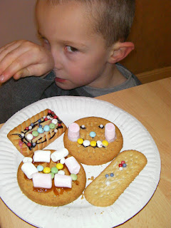 home decorated biscuits for scout fundraiser