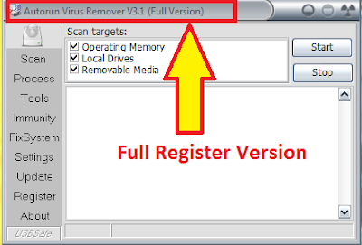 autorun virus remover registration key