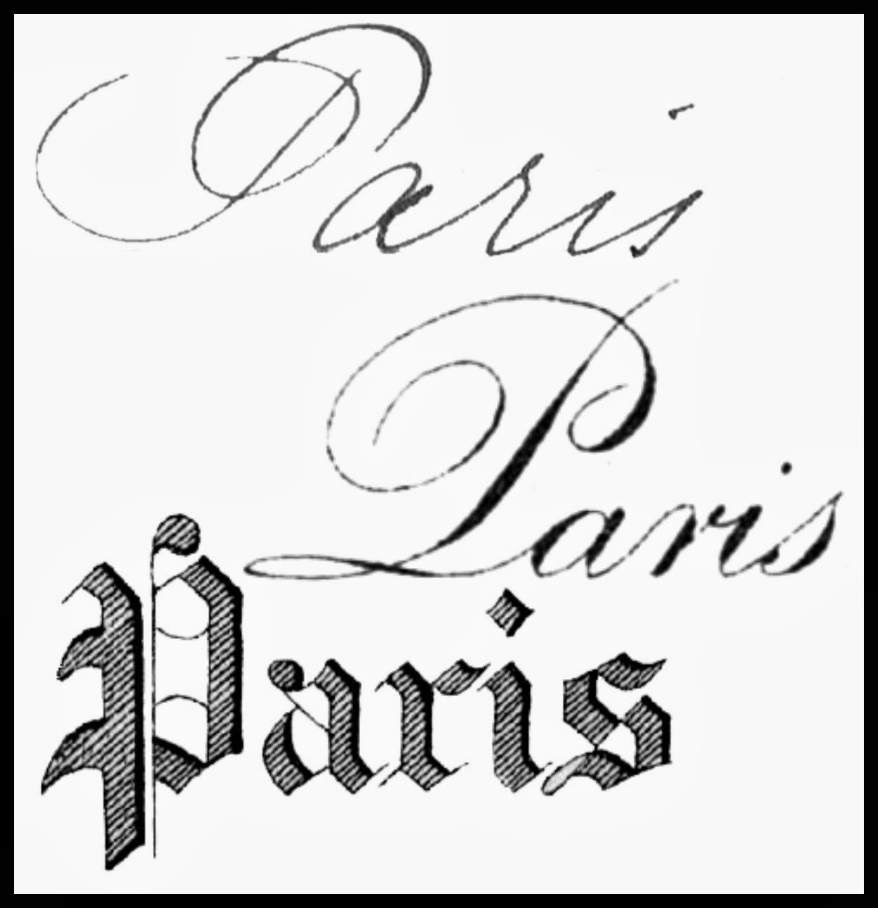 Paris-French-Typography-Antique-Graphics-Royalty-Free-Stock-Image