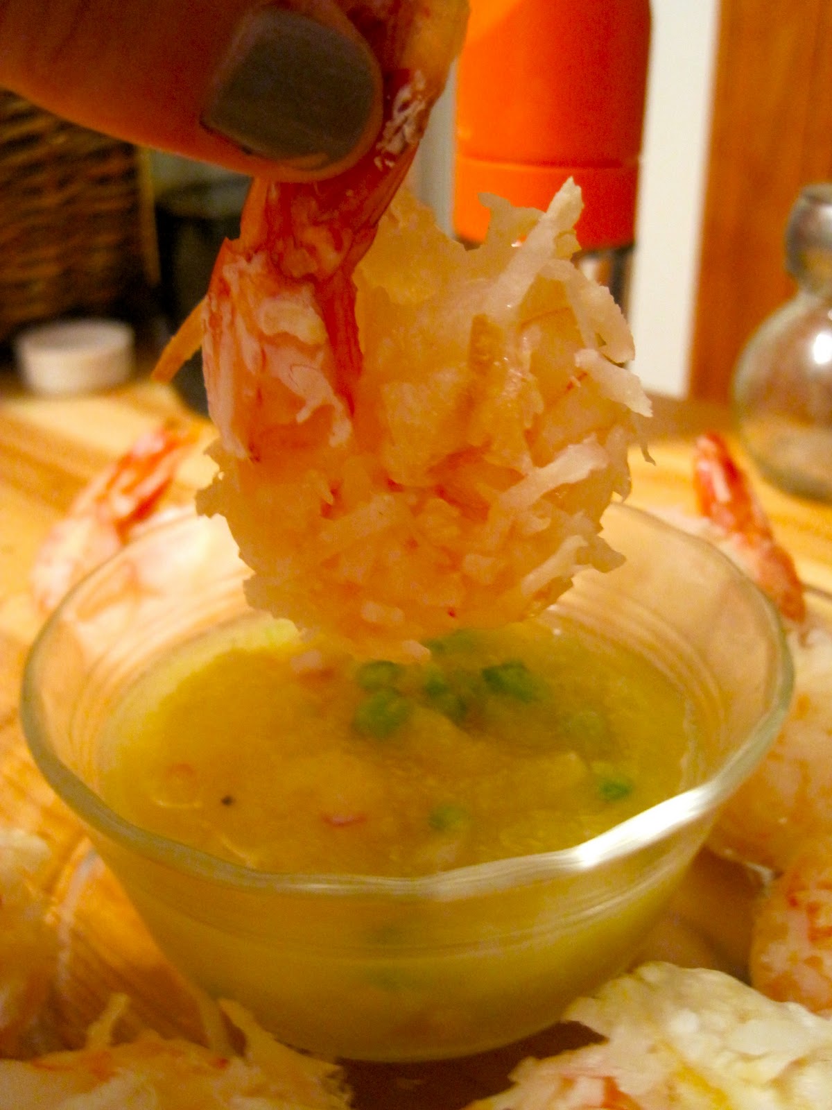 Kvell in the Kitchen Baked Coconut Shrimp with Pineapple Dipping Sauce