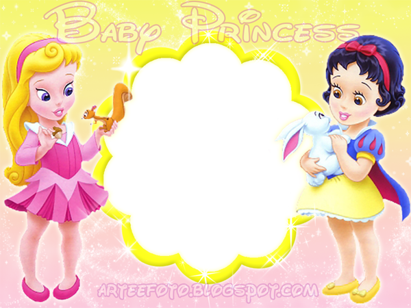 Princesas Disney Bebés: Invitaciones o Marcos de Fotos para ... Princesas Disney Bebés: Invitaciones o Marcos de Fotos para ...