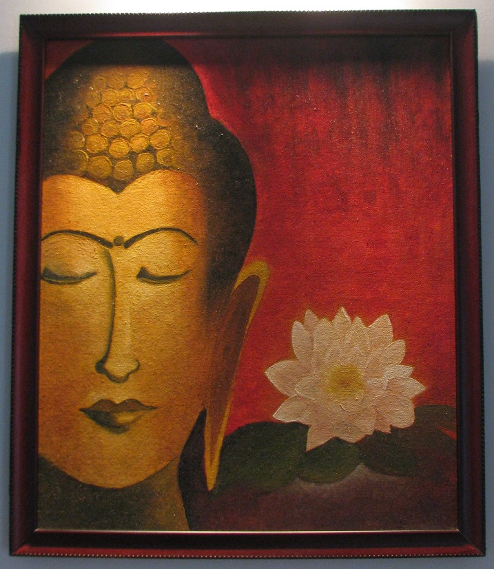 Buddha painting oil on canvas Indian Woodworking,DIY,Arts,Crafts Blog