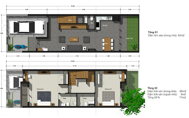 mặt bằng tầng 1,2 liền kề green bay village mặt bằng tầng 1,2 liền kề green bay village