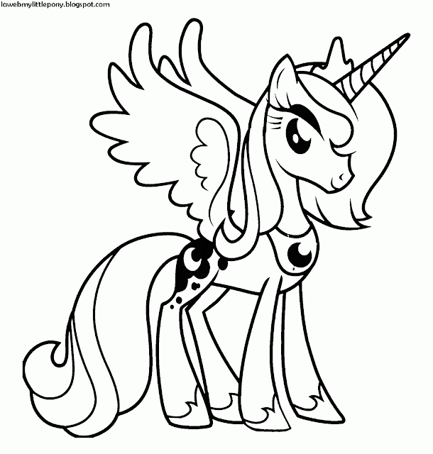 Dibujos para colorear de la Princesa Luna de My Little Pony ...