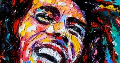 Daily Painters Abstract Gallery Painting Portrait Of Bob Marley Reggae Music Art By Debra Hurd
