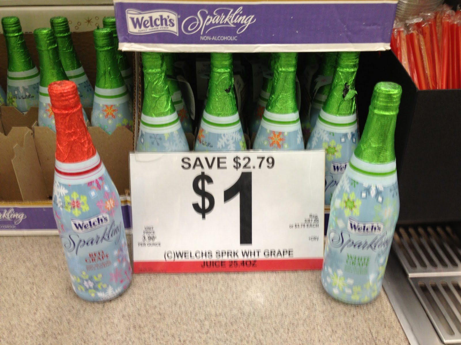 Daddy aves The Bank Welch's Sparkling Grape Juice ONLY 1 (Regularly