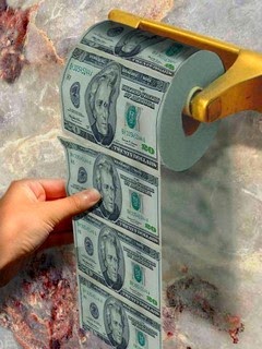 Картинка 240х320 - туалетная бумага из долларов