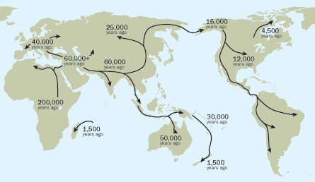 World Map 50 000 Years Ago Science Doing Age Of Human Civilization