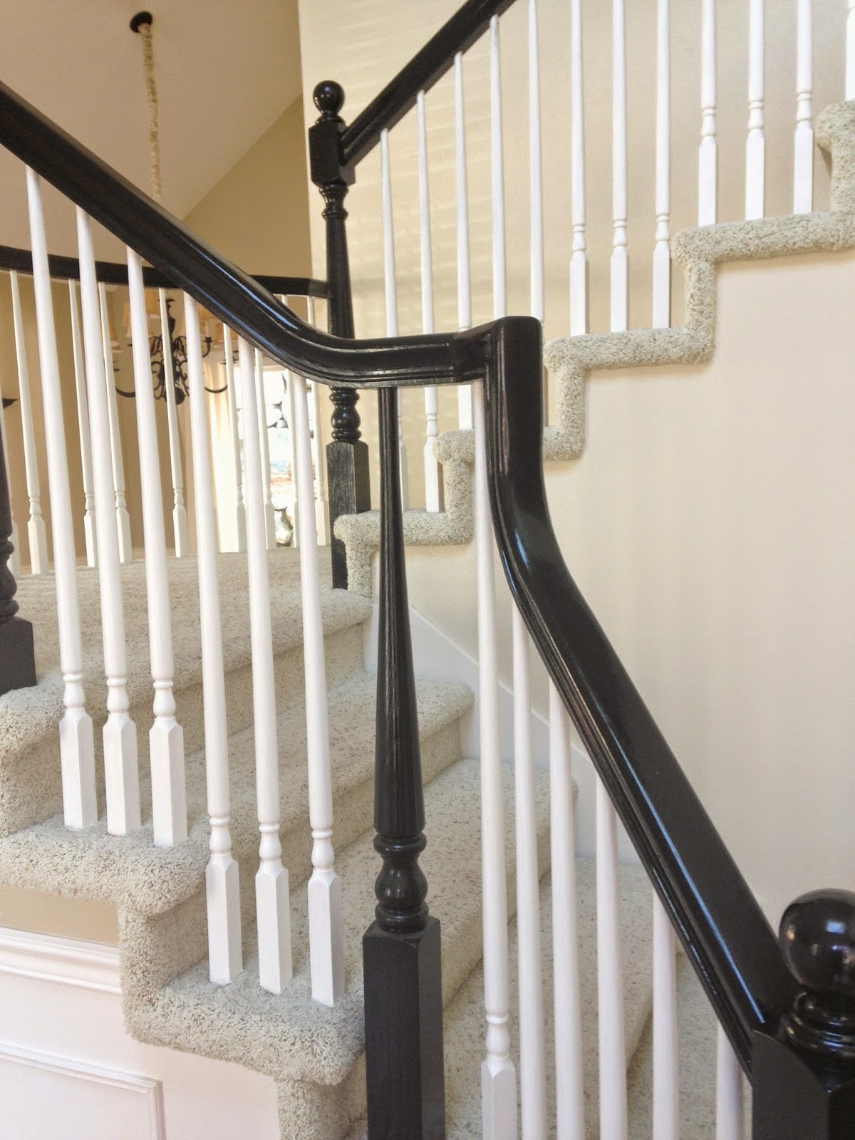 michelle paige blogs Before and After of Painting a Banister