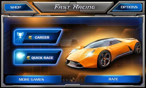 Giao diện game đua xe fast racing 3d Giao diện game đua xe fast racing 3d