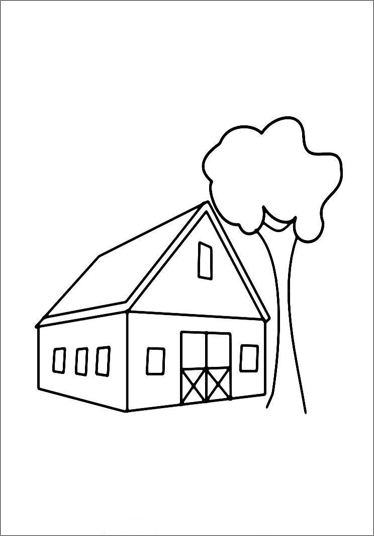 Barn Coloring Page ~ Child Coloring
