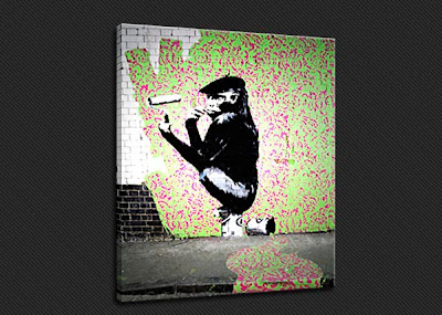 Banksy Graffiti Art Monkey