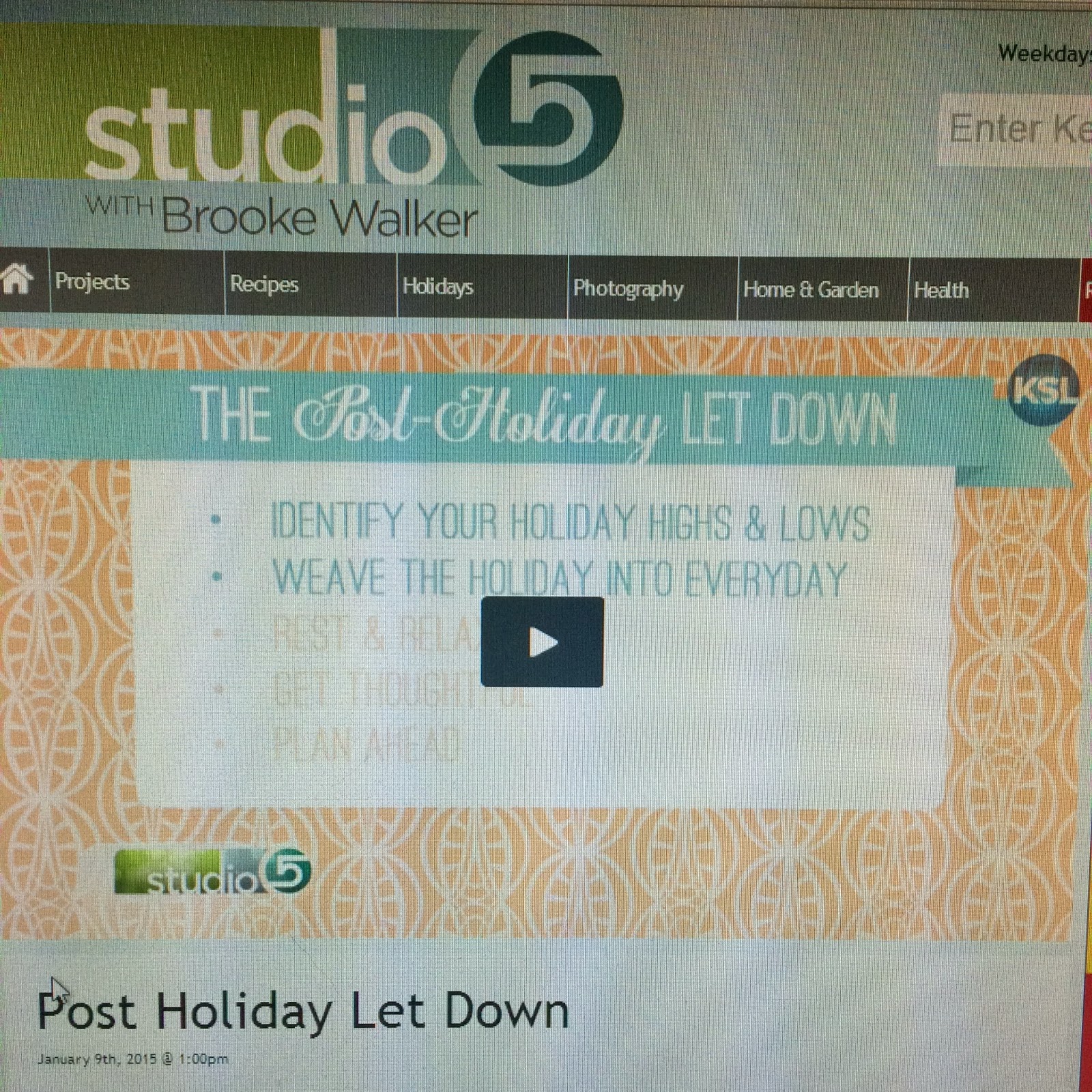 creatinglifesolutions Post Holiday Let Down