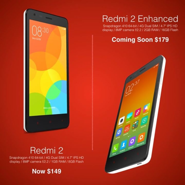 Harga Dan Spesifikasi Xioami Redmi 2 Enhanced