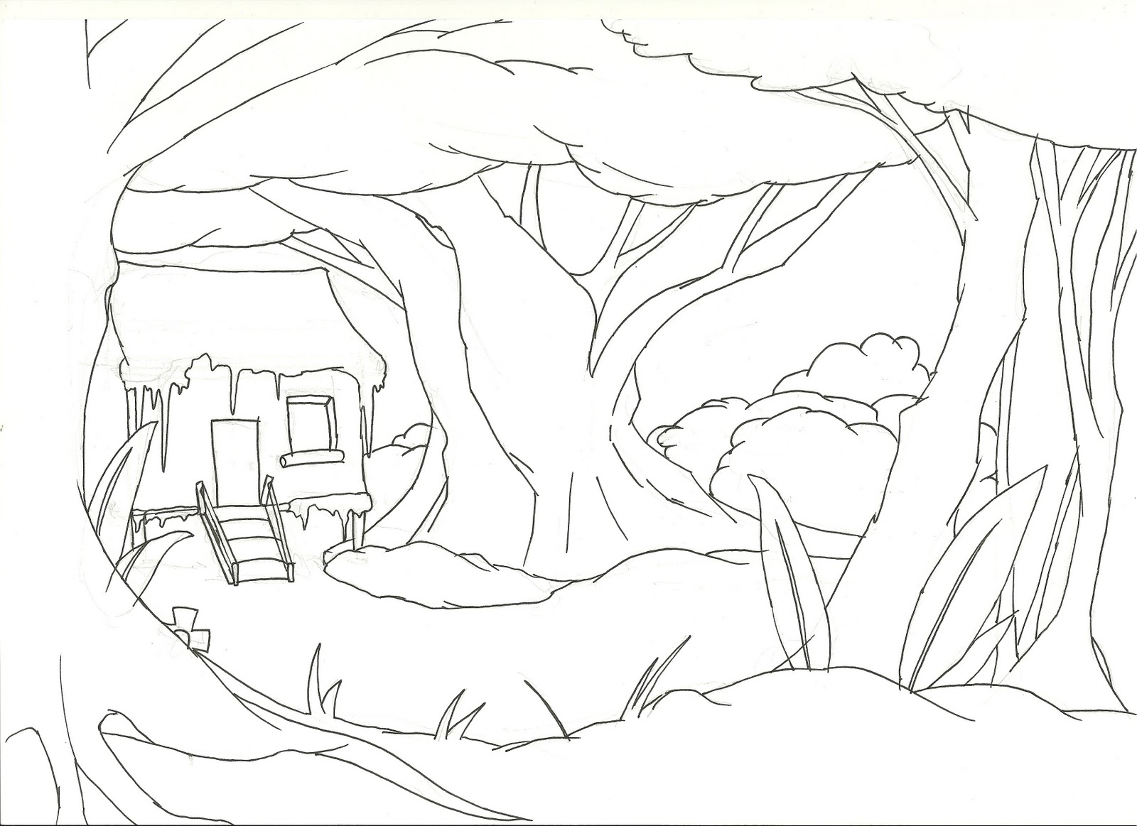 Line Drawing Jungle : David gregory artworks background desert island and jungle