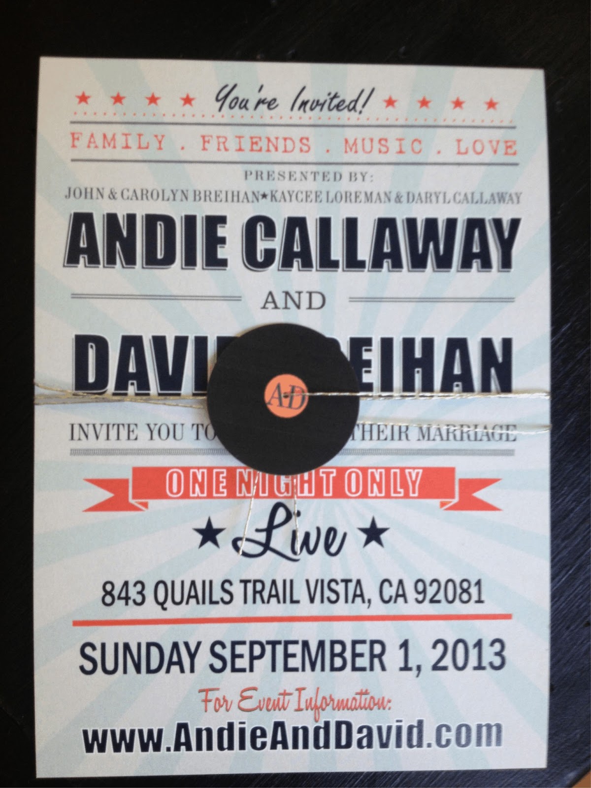 Dani S Details Concert Poster Wedding Invitation Concert Poster Wedding Invitation