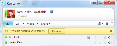 microsoft lync screen share